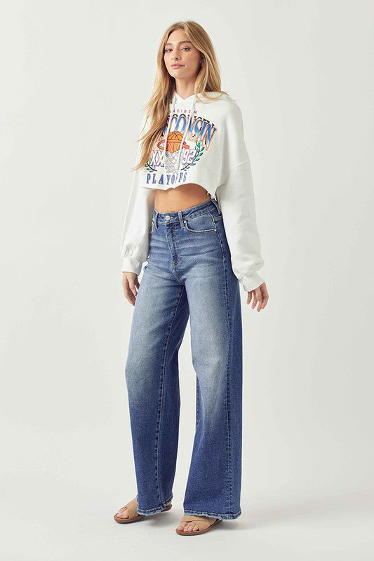 Risen HW Wide Leg Jeans