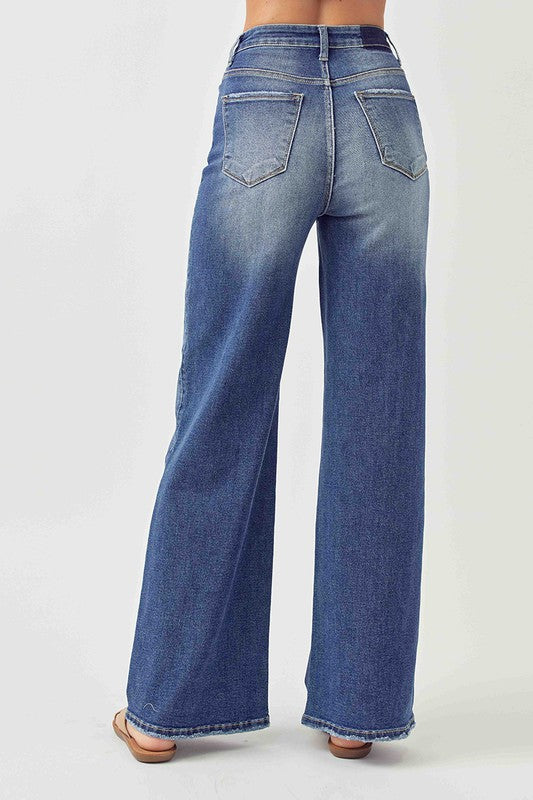 Risen HW Wide Leg Jeans