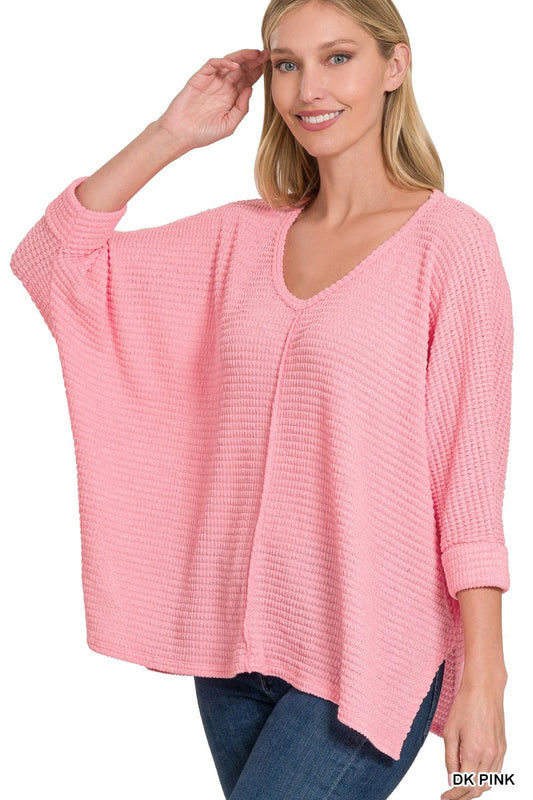 Soft Pink Waffle Top