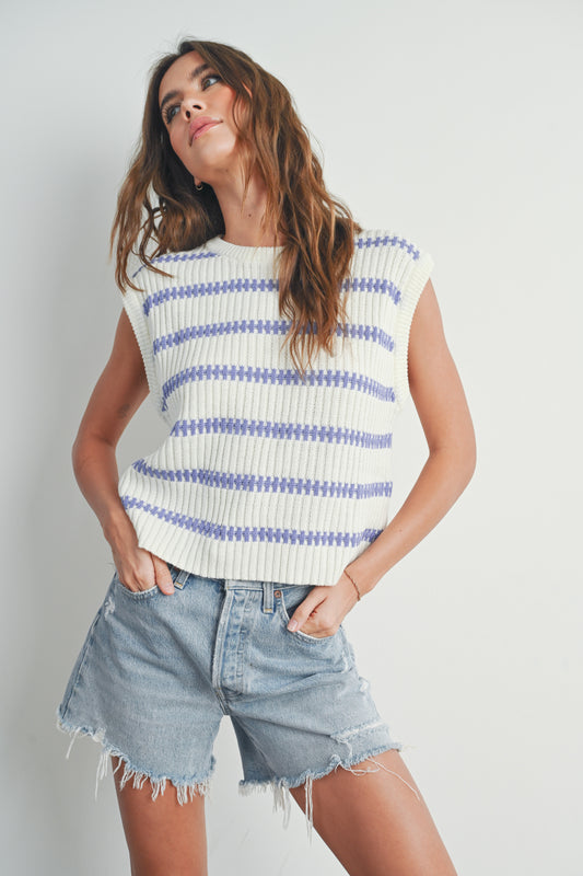 Allie Striped Knit Top