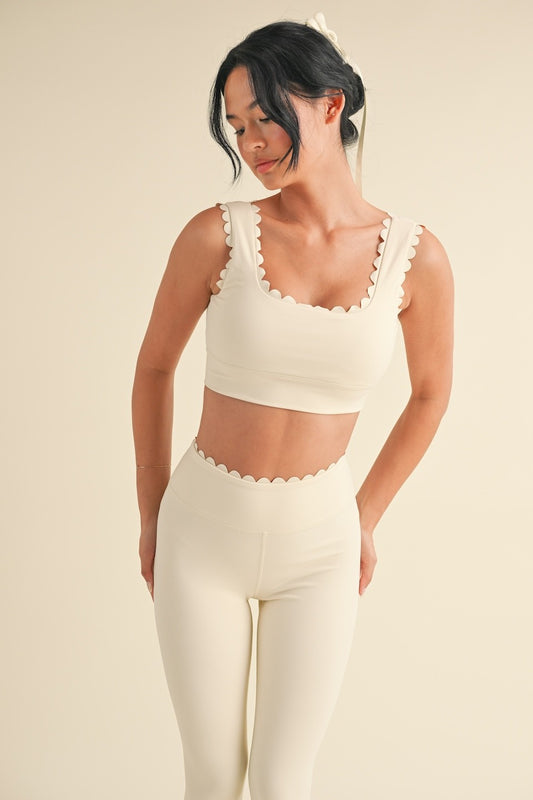 Scallop Edge Activewear Set