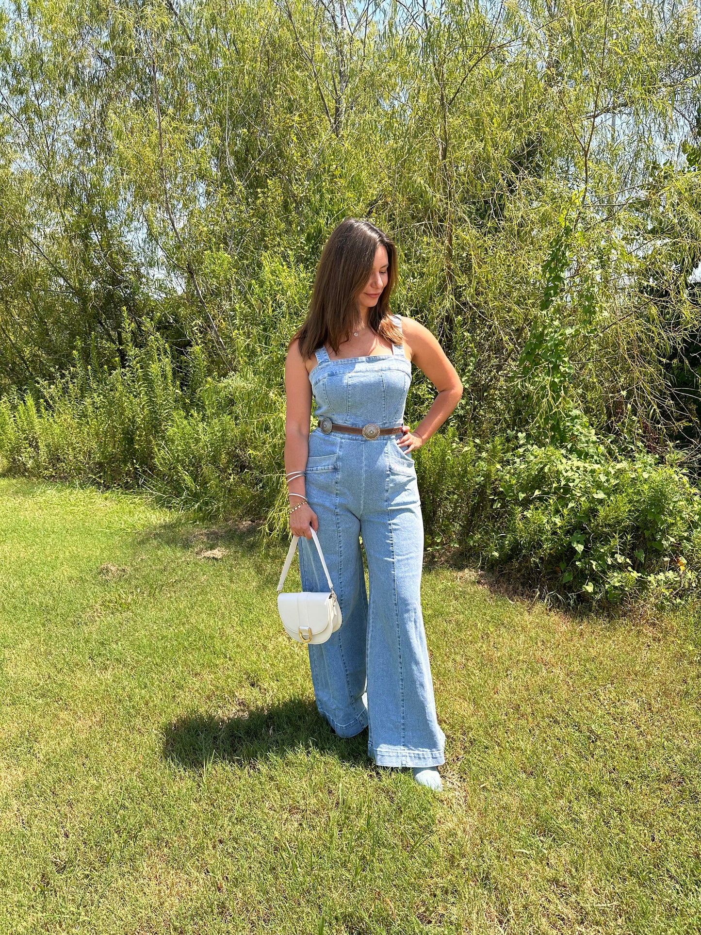 Denim Wide Leg Jumpsuit