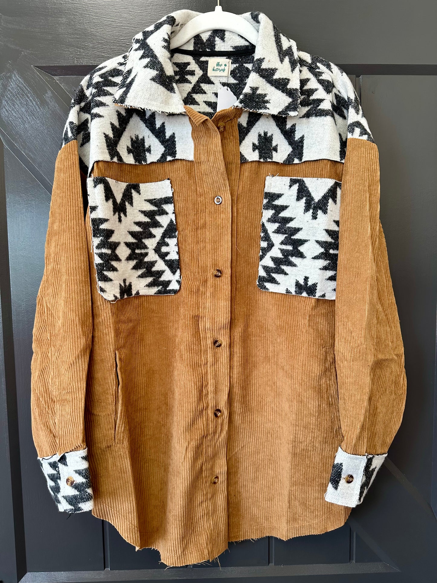 Corduroy Aztec Contrast Jacket