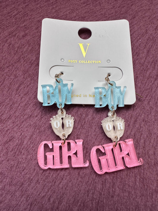 Gender Reveal Earrings