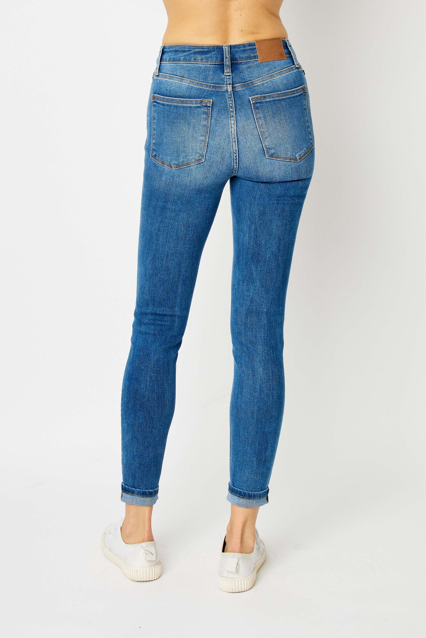 Judy Blue High Waist Cuffed Hem Skinny