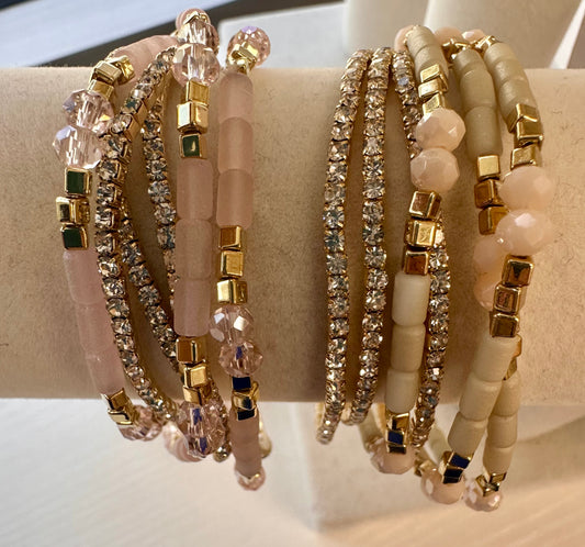 Blush Bracelet Stack